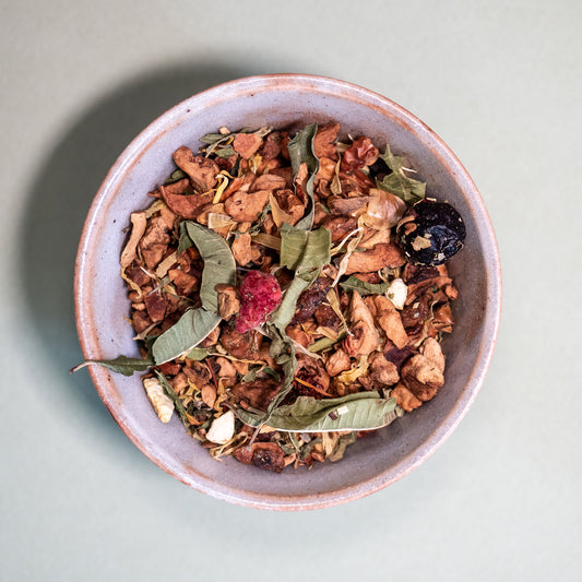 Infusion Tisane des elfes, pomme, agrumes et fruits rouges
