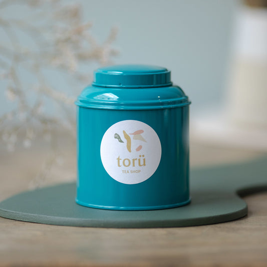 Boîte à thé Torü Tea Shop bleue