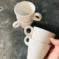 Lot de 4 tasses en porcelaine blanche